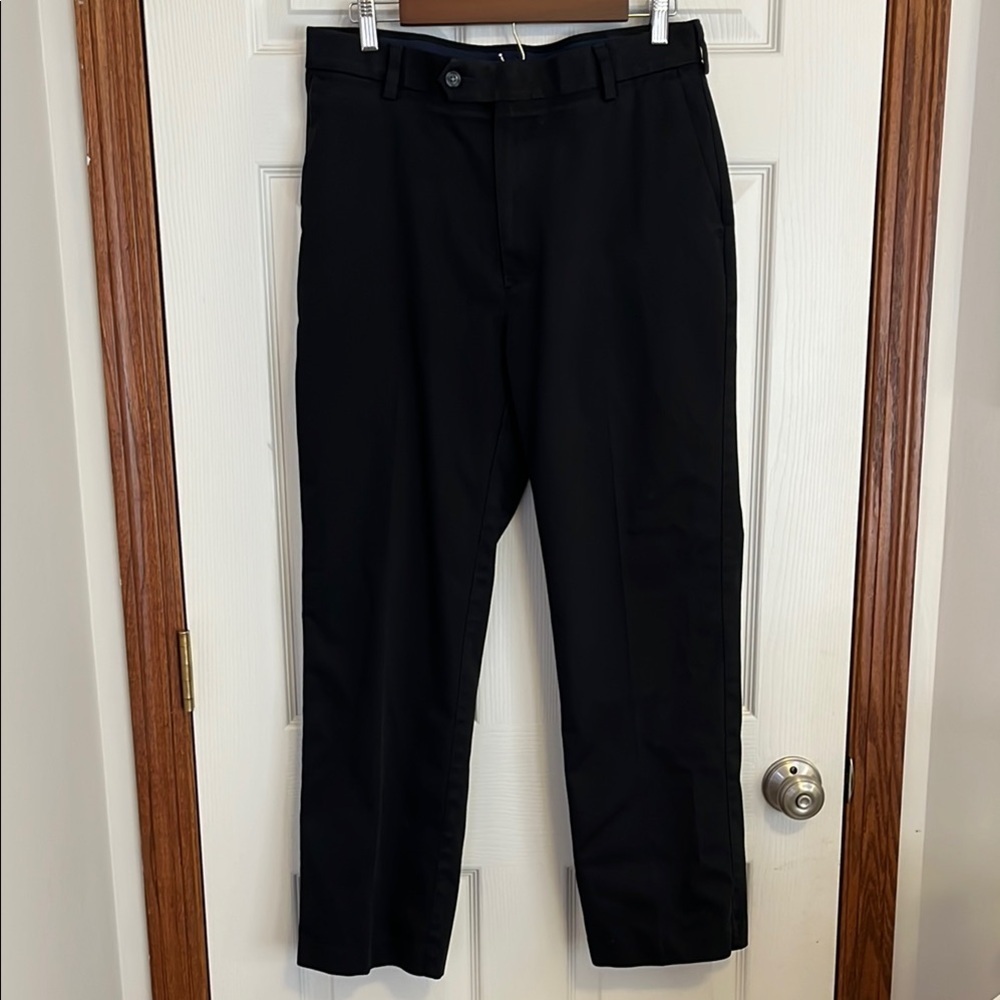 Travel Smart by Roundtree & Yorke Men’s Black Cotton & Spandex Blend Pants 32x30